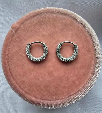 Argollas Amalfi - Plata 925 con Zirconias Brillantes